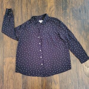 J Jill Size MP Button Front Blouse